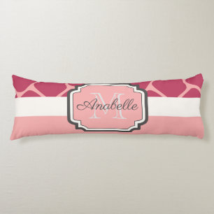 Pink Giraffe Pattern Body Cushion