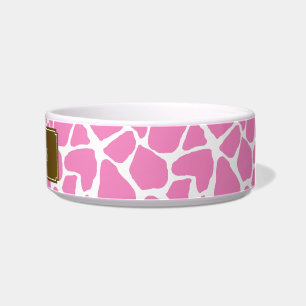 Pink Giraffe Pattern Bowl