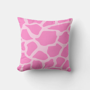 Pink Giraffe Pattern Cushion