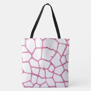 Pink Giraffe Pattern Tote Bag
