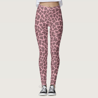 Pink Giraffe Print Leggings
