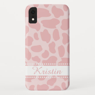 Pink Giraffe Spots iPhone XR Case