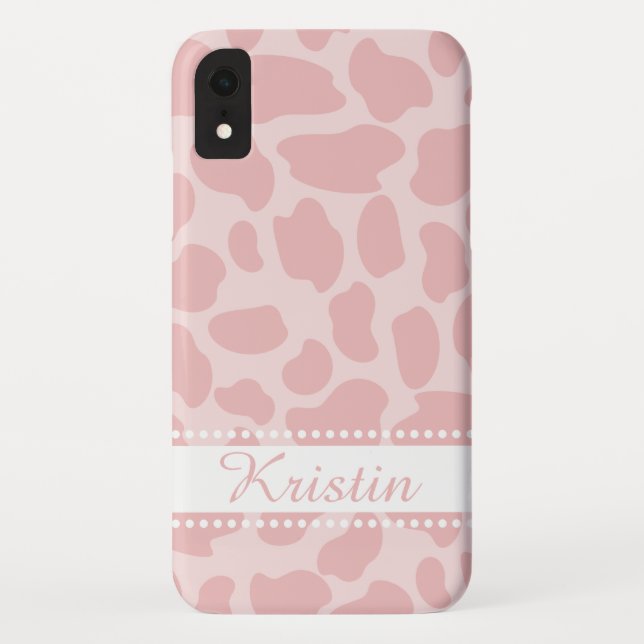 Pink Giraffe Spots Case-Mate iPhone Case (Back)