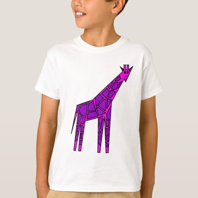 Pink giraffe T-Shirt (Front)