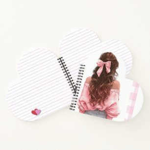 Pink Girl 2026 small Calendar Notebook