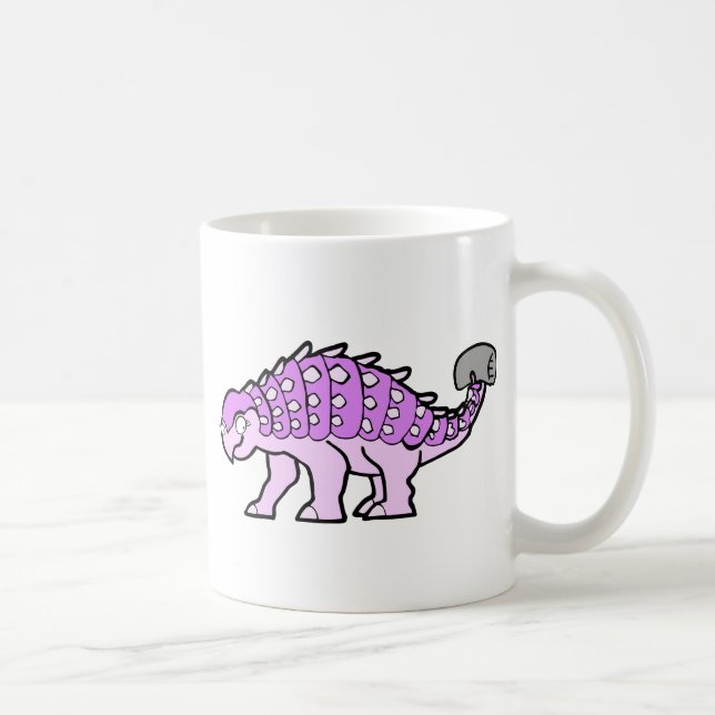 Pink Girl Ankylosaurus Coffee Mug (Right)