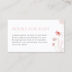 Pink Girl Baby in Bloom Books for Baby Card