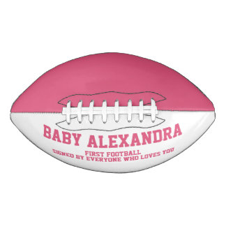 Pink Girl Baby Shower American Football