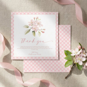 Pink Girl Baby Shower Thank You Card