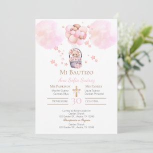 Pink Girl Baptism Invitation