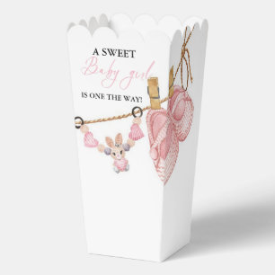 Pink Girl Bohemian Clothes Baby Shower Favour Box