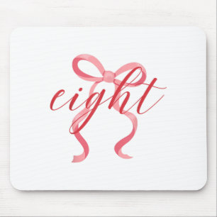 Pink Girl Coquette Bow 8 Year Old 8th Birthday Par Mouse Mat