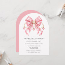 Pink Girl Coquette & Pearls Birthday Party