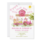 Pink girl Farm animals 2nd birthday party