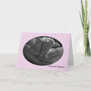 Pink Girl Godmother Request Card