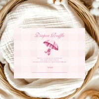 Pink Girl Golf Baby Shower Diapper Raffle