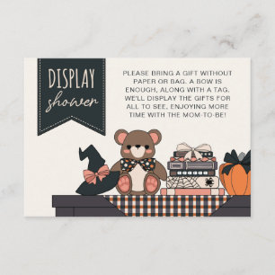 Pink Girl Halloween Baby Shower Display Shower Enclosure Card
