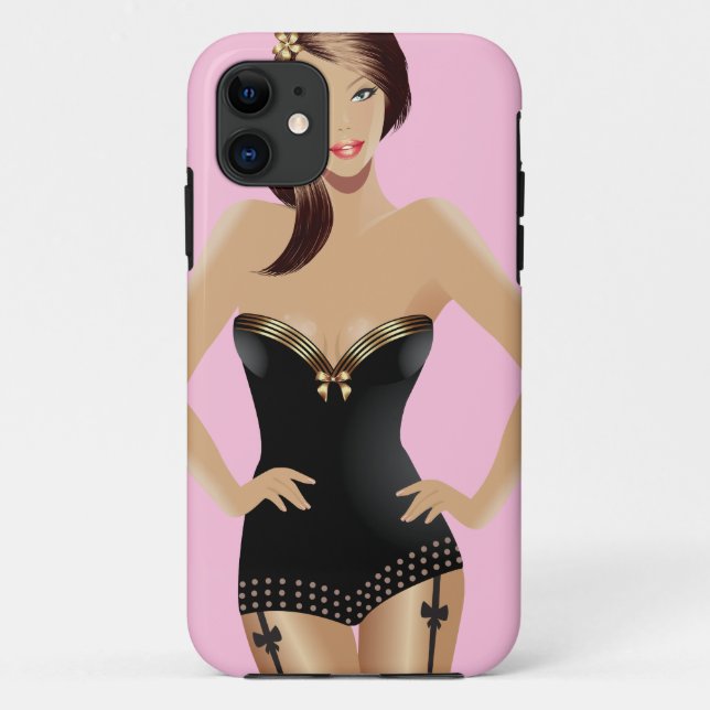 Pink Girl iPhone 5 Barely There™ Case-Mate iPhone Case (Back)