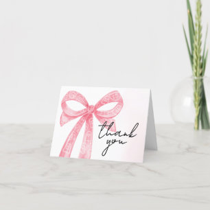 Pink Girl Little Boo Halloween Baby Shower Thank You Card