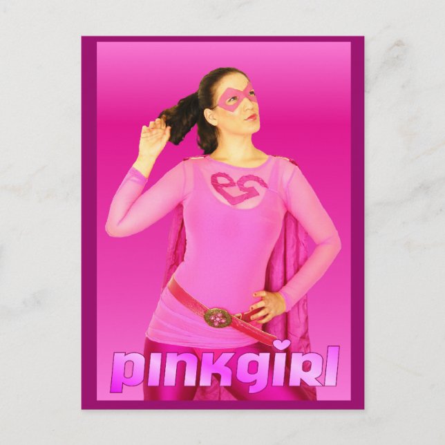 Pink Girl Mail Postcard (Front)