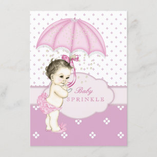 Pink Girl Sprinkle Baby Shower Invitation