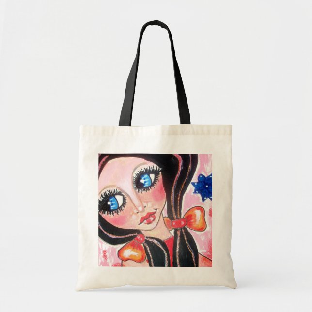 pink girl tote bag (Front)