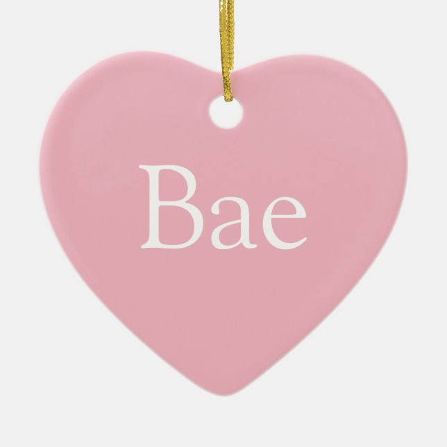 Pink Girlfriend Wife Bae Definition Ceramic Tree Decoration (Front)