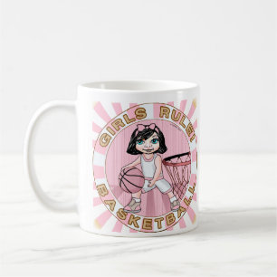 Pink Girls Basketball  Coffee Mug