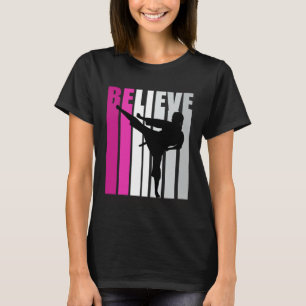 Pink Girls Believe Jiu Jitsu Motivational Squad Gi T-Shirt