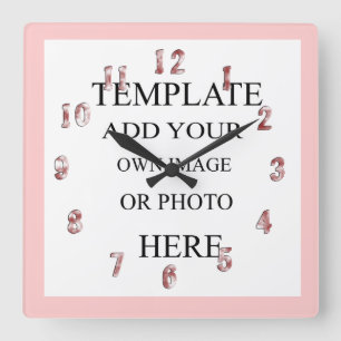 Pink Girls Photo Decor Wall Clock Personalised