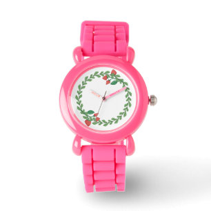 Pink Girls Watch Strawberry Shortcake