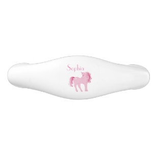 Pink, Girly and Cute Unicorn Ceramic Drawer Pull