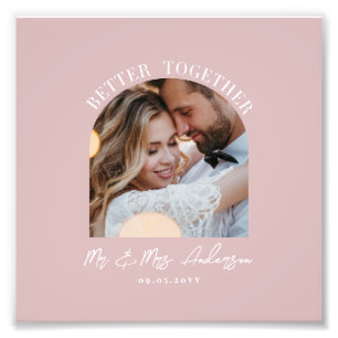 Pink girly arch photo wedding gift home decor print