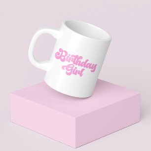Pink Girly Birthday Girl 1st First Birthday Coffee Mug