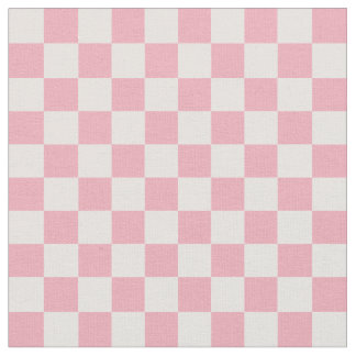 Pink Girly Checker Checkerboard Checkered Retro Fabric