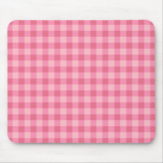 Pink girly chequered carbon fibre patterned mouse mat