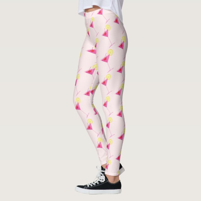 Pink Girly Cocktail Leggings (Left)