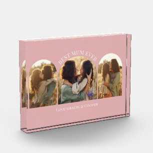 Pink girly elegant arch multi photo best mum