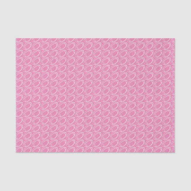 Pink Girly Football Tissue Paper (Front)