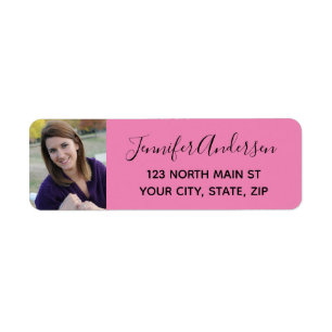 Pink Girly High School Senior Return Address Label