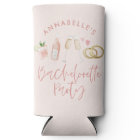 Pink girly modern cocktail script bachelorette