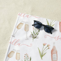 Pink girly modern cocktail wildflower elegant  bea