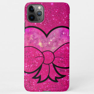 pink girly phone case/ dazzling heart iPhone 11Pro max case