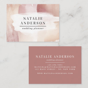 Pink girly rose gold modern stylish business card