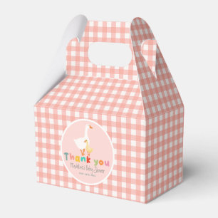 Pink Girly Silly Goose Farm Baby Shower Favour Box