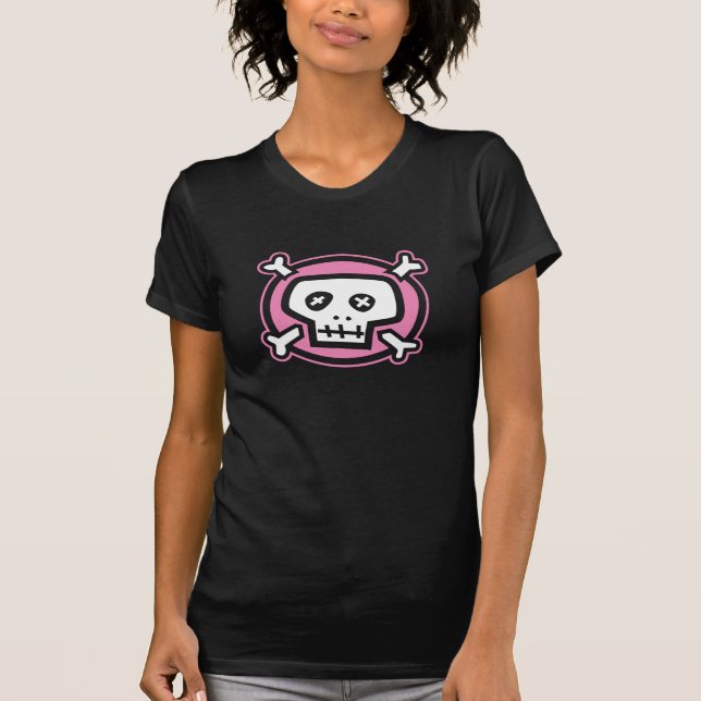 pink girly skull T-Shirt (Front)