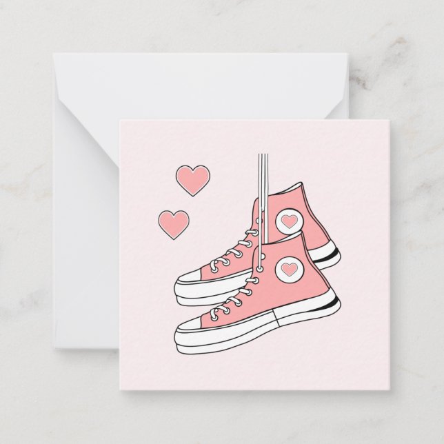 Pink Girly Sneakers Card (Front)