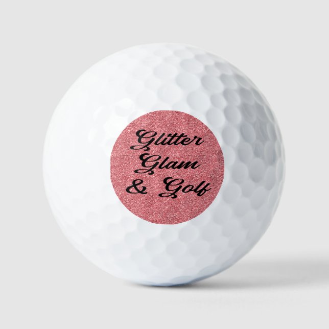 Pink Girly Womans Golf Balls (Front)