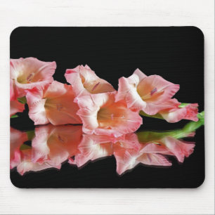 Pink Gladiolus Reflection Mouse Mat