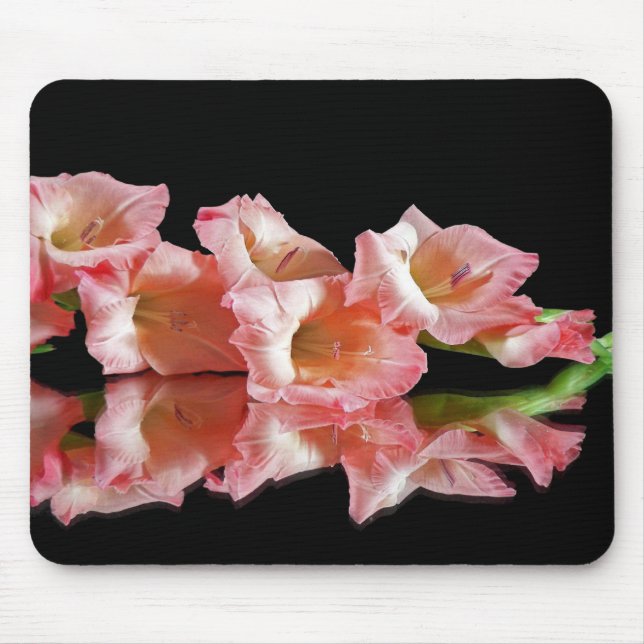 Pink Gladiolus Reflection Mouse Mat (Front)